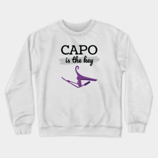 Capo is the Key Purple Capo Light Theme Crewneck Sweatshirt